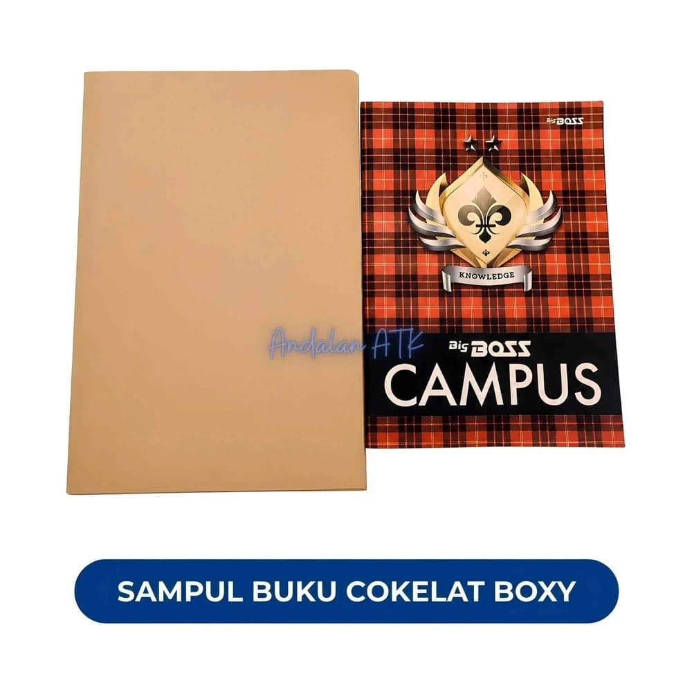 Sampul Buku Coklat Polos Isi 20 Lembar